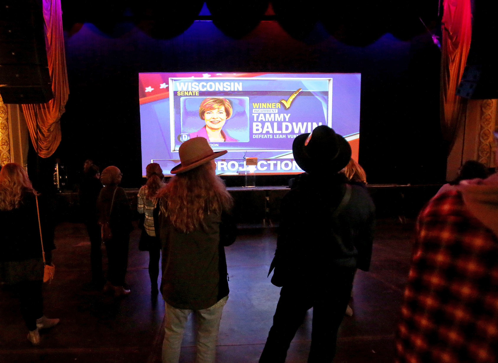 Tony Evers' supporters awaiting results